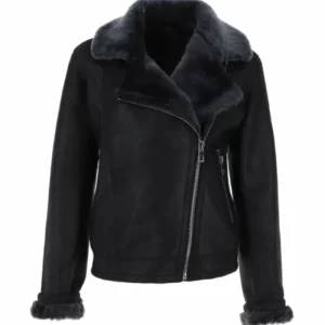 Womens Aviator Shearling Jacket