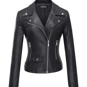 Womens Biker Leather Jacket
