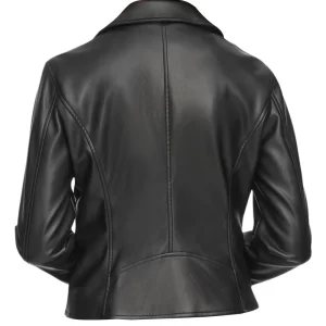 Alternative view of Womens Real Leather Biker Jacket