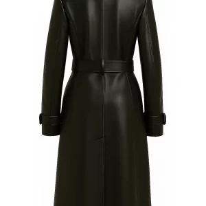 Alternative view of Women's Black Real Leather Long Coat