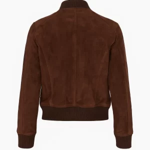 Alternative view of Women's Bliss Brown Suede Bomber Jacket