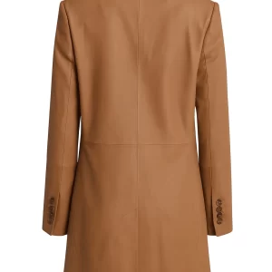 Alternative view of Womens Brown Long Real Leather Coat