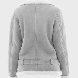 Alternative view of Women’s Grey Suede Shearling Jacket
