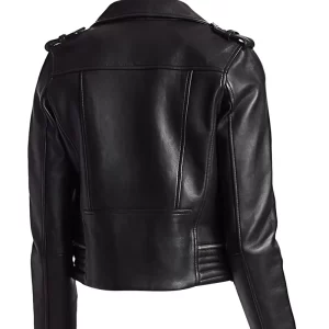Alternative view of Moto Biker Black Leather Jacket