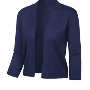 Women's Navy Cropped Cardigan