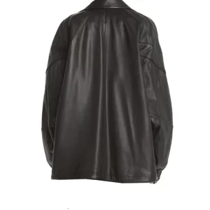 Alternative view of Oversized Leather Bomber Jacket