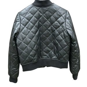 Alternative view of Womens Quilted Black Leather Jacket