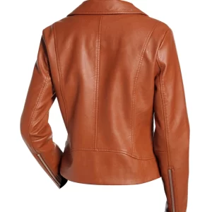 Alternative view of Womens Real Brown Leather Jacket