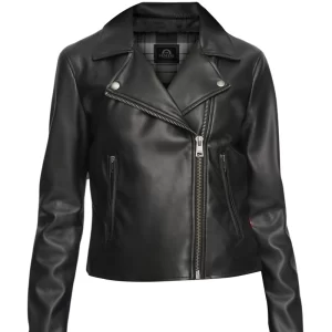 Womens Real Leather Biker Jacket
