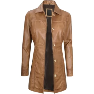 Alternative view of Women's Real Sheepskin Long Leather Coat