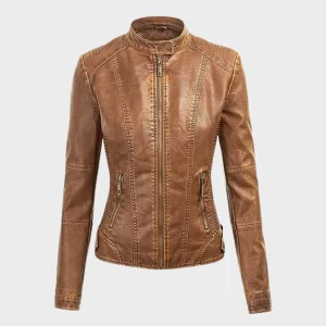 Alternative view of Women Removable Brown Hooded Jacket