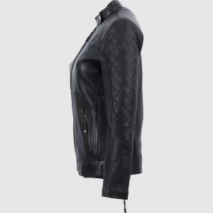 Alternative view of Women Cafe Racer Leather Jacket