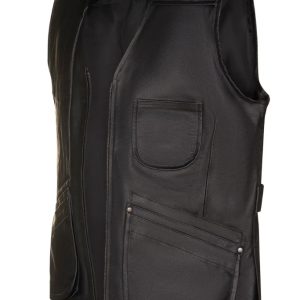 Men's Black CowHide Leather Vest