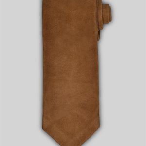 Alternative view of Caramel Brown Suede Leather Tie