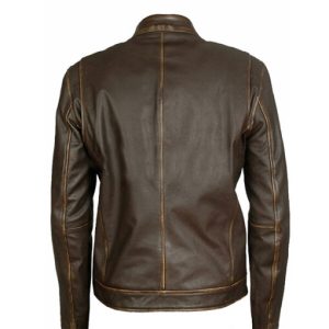 Alternative view of Men Brown Leather Jacket