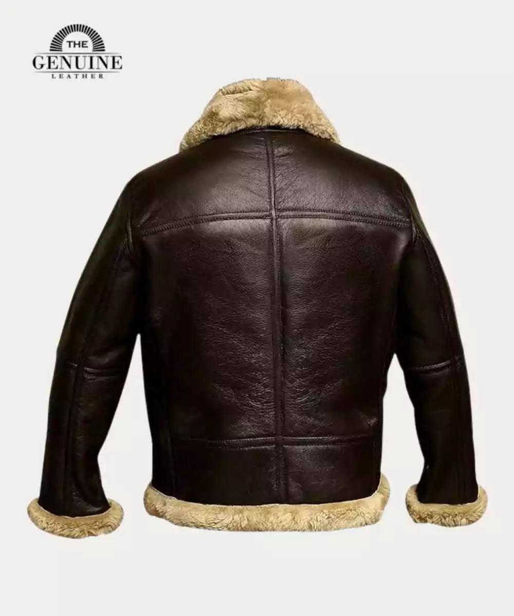 FUR Aviator Flying Pilot Bomber Jacket - Image 2