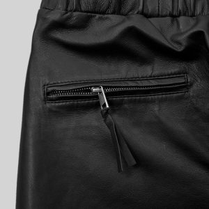 Alternative view of Mens Black Lushfit Jogging Leather Pants