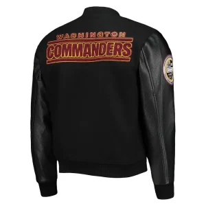 Alternative view of Washington Commanders Black Varsity Jacket